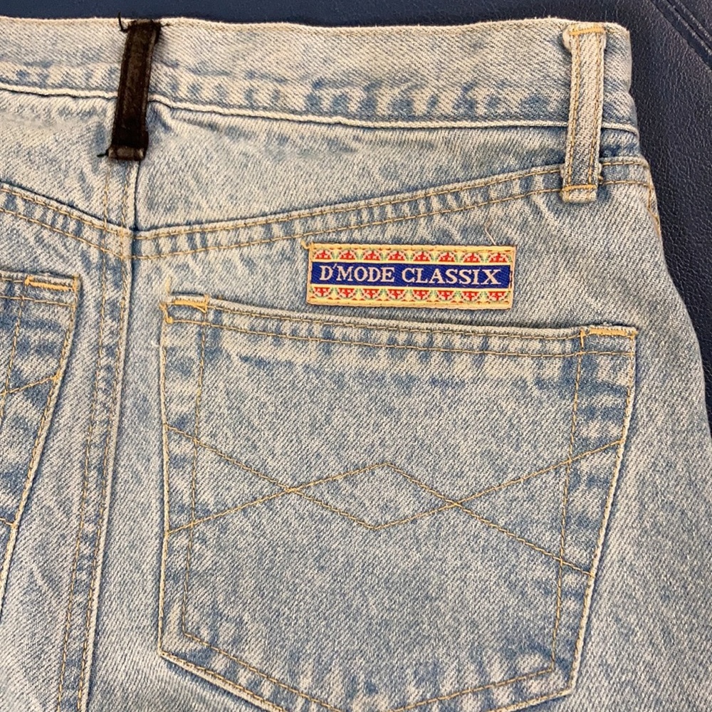 SUPER BAD A$$ vintage 80s high waist NO STRETCH jeans black suede chaps RARE - Picture 6 of 9